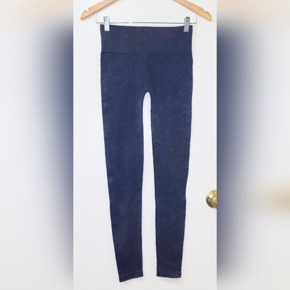 Eye Candy sizeM Blue Gray Textured Distressed Look Leggings. Wear Anywhere Any - Picture 2 of 12